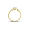 thumbnail image 3 of Diamond Princess 10kt Yellow Gold Round Diamond 3-stone Bridal Wedding Engagement Ring 1/20 Cttw, 3 of 4