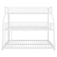 thumbnail image 6 of Twin XL/Full XL/Queen Size Triple Bunk Bed, 3 Bunk Beds/Metal triple Bunk Bed with Long, Short Ladder and Full-Length Guardrails, Triple Bunk Bed for Kids,Teens, Adults(White), 6 of 10