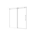 thumbnail image 5 of 54x76'' Chrome Frameless Shower Door, Bathroom Sliding Shower Door with 304 Stainless Steel Pulleys & Adjustable Soft Closing Function, 5 of 9