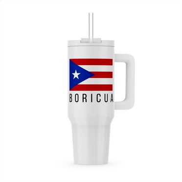 Puerto Rico Boricua Puerto Rican Flag Pride Heritage Birth Place Love, 30oz Tumbler