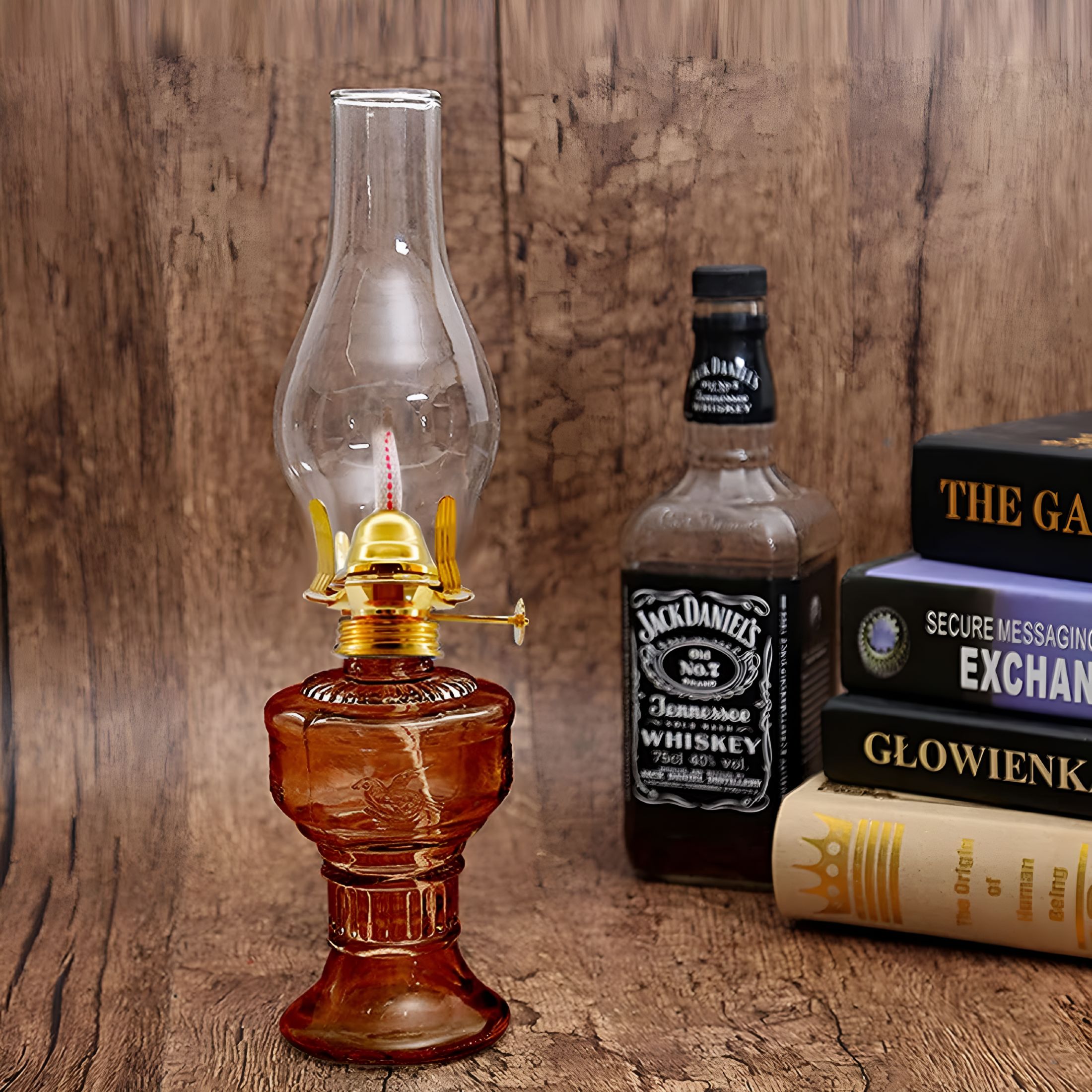 HIBIBUD 2026 New 33Cm Retro Kerosene Lamp Indoor Vintage Four-Claw Lamp Clear Glass Oil Lamps Lantern Home Decor Outdoor Camping Lights for Home, Patio, Garden, Camping, Outdoor