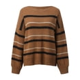 thumbnail image 2 of Vedolay Sweater Women's Casual Crewneck Lightweight Pullover Loose Fit Sweater,Khaki M, 2 of 3