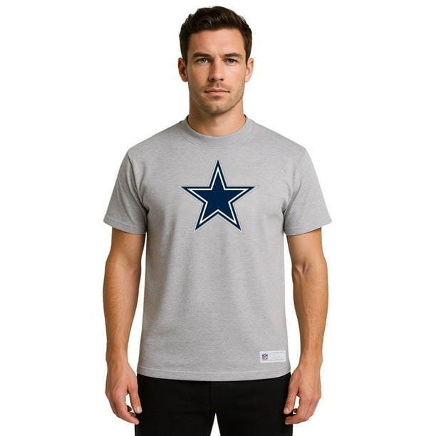 NFL Playera Aficionado Básica Dallas Cowboys Gris para Hombre, Talla Extra Grande