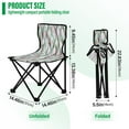 thumbnail image 3 of 600D Oxford Camping Chair Portable Foldable Chair Supports 220 lbs for Picnic, Fishing, Backpacking Mint Green Vines, 3 of 8