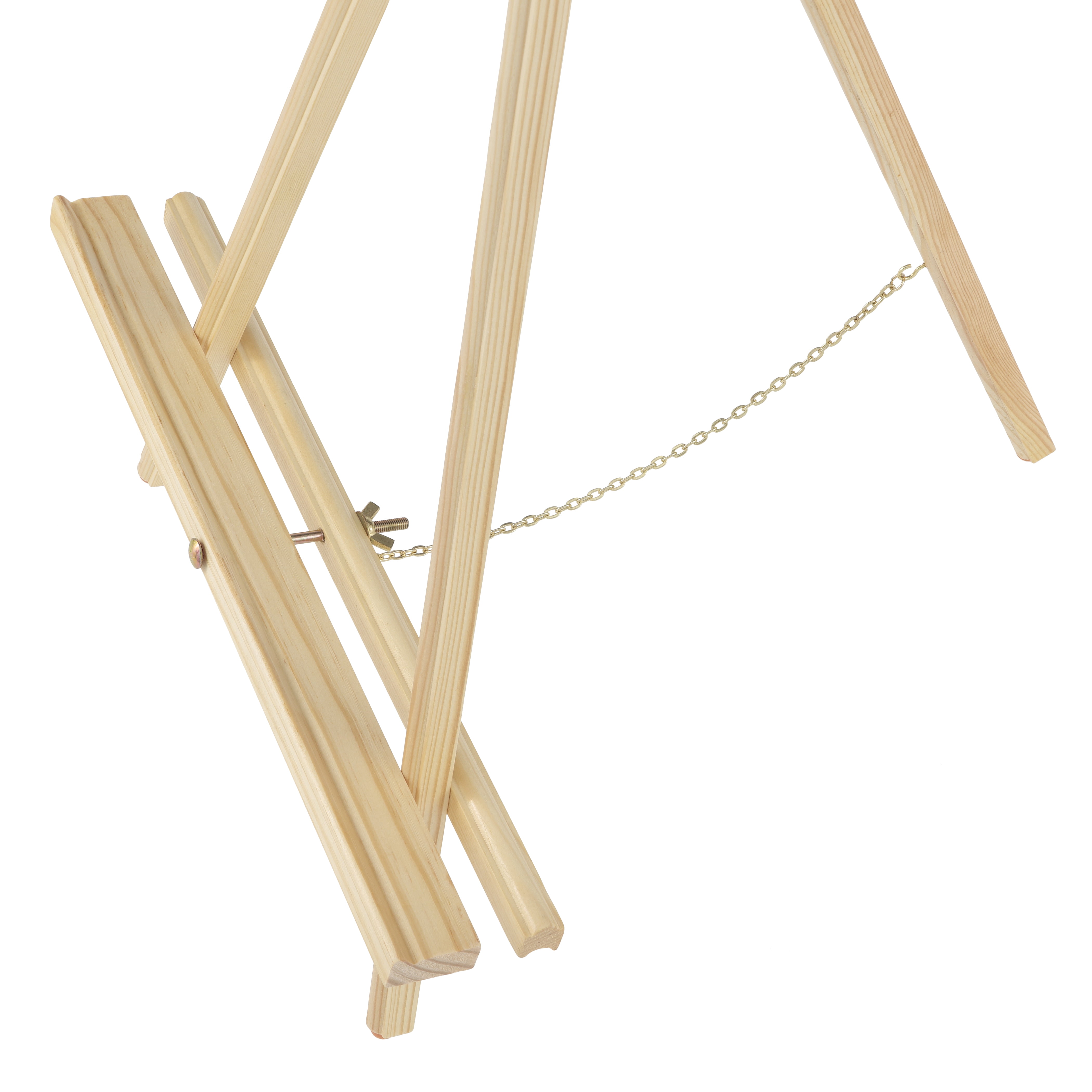 Creative Mark Thrifty Wood Tripod Display Easel Stand for Painting Single Unit - Durable Light Weight, Adjustable Angle for Drawing and Painting - Black Finish - Ideal For Artist