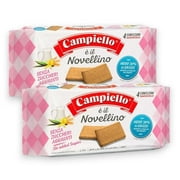 Campiello Novellino Light Biscuits for Tea Time- 100% Plant-Based Cookies with No Milk & Eggs, No Added Sugar, Fresh Milk & Acacia Honey- Enjoy Healthy Snacks 2 Pack-12.35oz/each