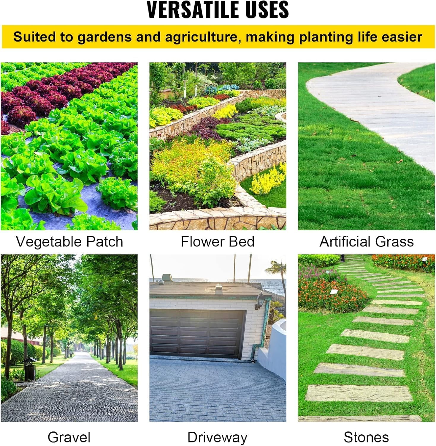 Weed Barrier Fabric, Heavy Duty 4x100FT 5.8oz Woven Landscape Fabric, Garden Fabric Weed Barrier, Weed Control Fabric Ground Cover, Geotextile Fabric for Landscaping, Weed Block Gardening Mat