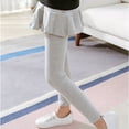 thumbnail image 4 of GYRATEDREAM Girls Fleece Lined Leggings with Ruffle Skirt, Winter Skirted Leggings 2-11T, 4 of 5