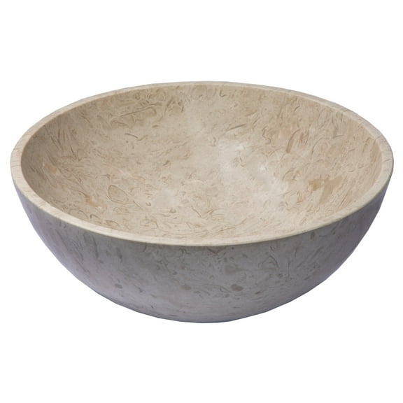 Eden Bath EB-S003PG-P 6 x 14 in. Small Vessel Sink Bowl, Polished Penny Gray Marble