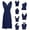Navy, variant on Women's Multi-Way Convertible Backless Dress with Tie Detail â Versatile Sleeveless Dress for Party, Clubwear & Summer Outings â Infinity Style Short Dress (S-XL)