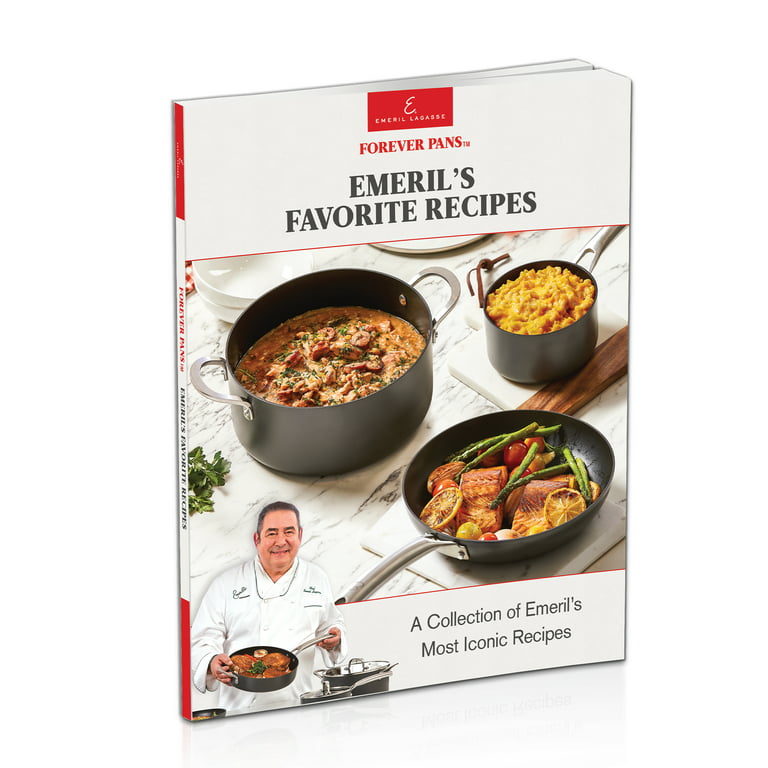 Emeril Lagasse Kitchen Cookware, Forever Pans, Pots and Pans Set with Lids,  Hard-Anodized Nonstick, Black, 13 Piece Set 
