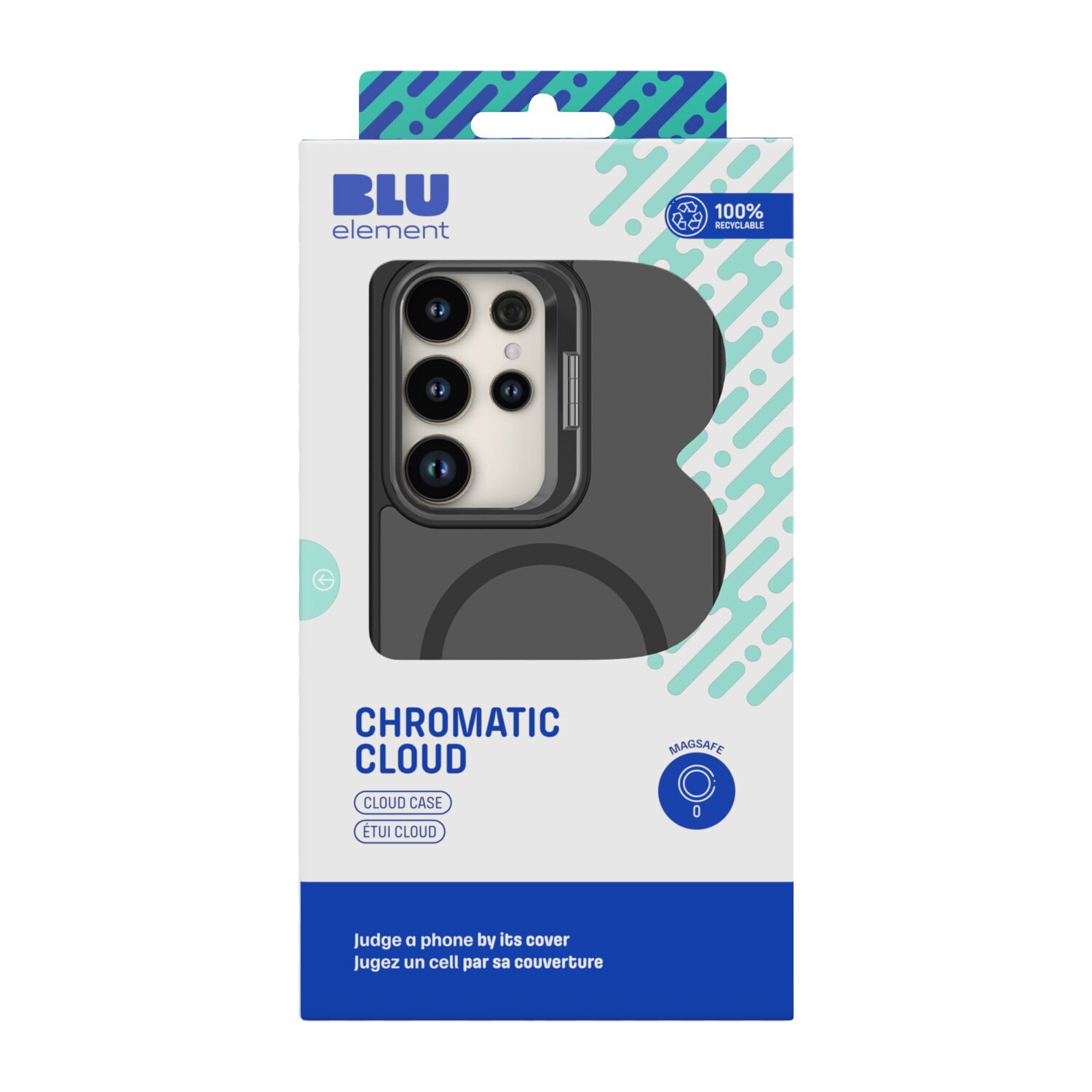 Blu Element Étui Chromatic Cloud a/MagSafe Noir pour iPhone 16e/15/14/13