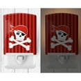 thumbnail image 2 of Caroline's Treasures BB8975CNL Pirate Skull and Cross Bones Ceramic Night Light, 6x4x3", multicolor, 2 of 2