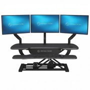 VersaDesk 40"x24" PowerPro Wide Electric Height Adjustable Standing Desk Converter for Multi Monitor & Laptop Workstations, Black