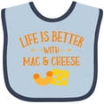 thumbnail image 3 of Inktastic Life's Better Mac & Cheese Boys or Girls Baby Bib, 3 of 4