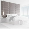 thumbnail image 3 of Vant 39 x 11.5 Inch Upholstered Wall Panels, Platinum Gray (4 Pack), 3 of 5