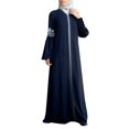 thumbnail image 1 of QJUHUNG Abaya Longue pour Femmes Musulmanes Robe Kaftan Vintage à Imprimé Floral Maxi Islamique, 1 of 3