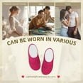 thumbnail image 7 of KLL Rose Red Glitter Pattern Adult Unisex Cozy Slippers,Fuzzy Slip-on Slippers TPR Sole Slippers Comfort Plush Home Footwear for Indoor & Outdoor-35/36, 7 of 7