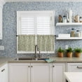thumbnail image 3 of Christmas Kitchen Curtain 2 Panels Tiers Curtains 36 Inch Length, Xmas Botanical Berry Red Green Watercolor Rustic Curtains Rod Pocket Curtains Window Drapes Treatment Window Cafe Curtains, 3 of 5