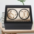 thumbnail image 3 of Black 4+6 Automatic Rotation Watch Winder Display Case Wooden Storage Box, 3 of 10