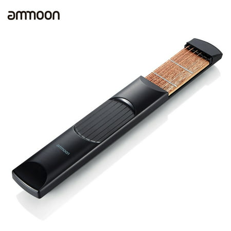 ammoon Portable Pocket Acoustic Guitar Practice Tool Gadget Chord Trainer 6 String 6 Fret Model for (Best Guitar Practice Tools)