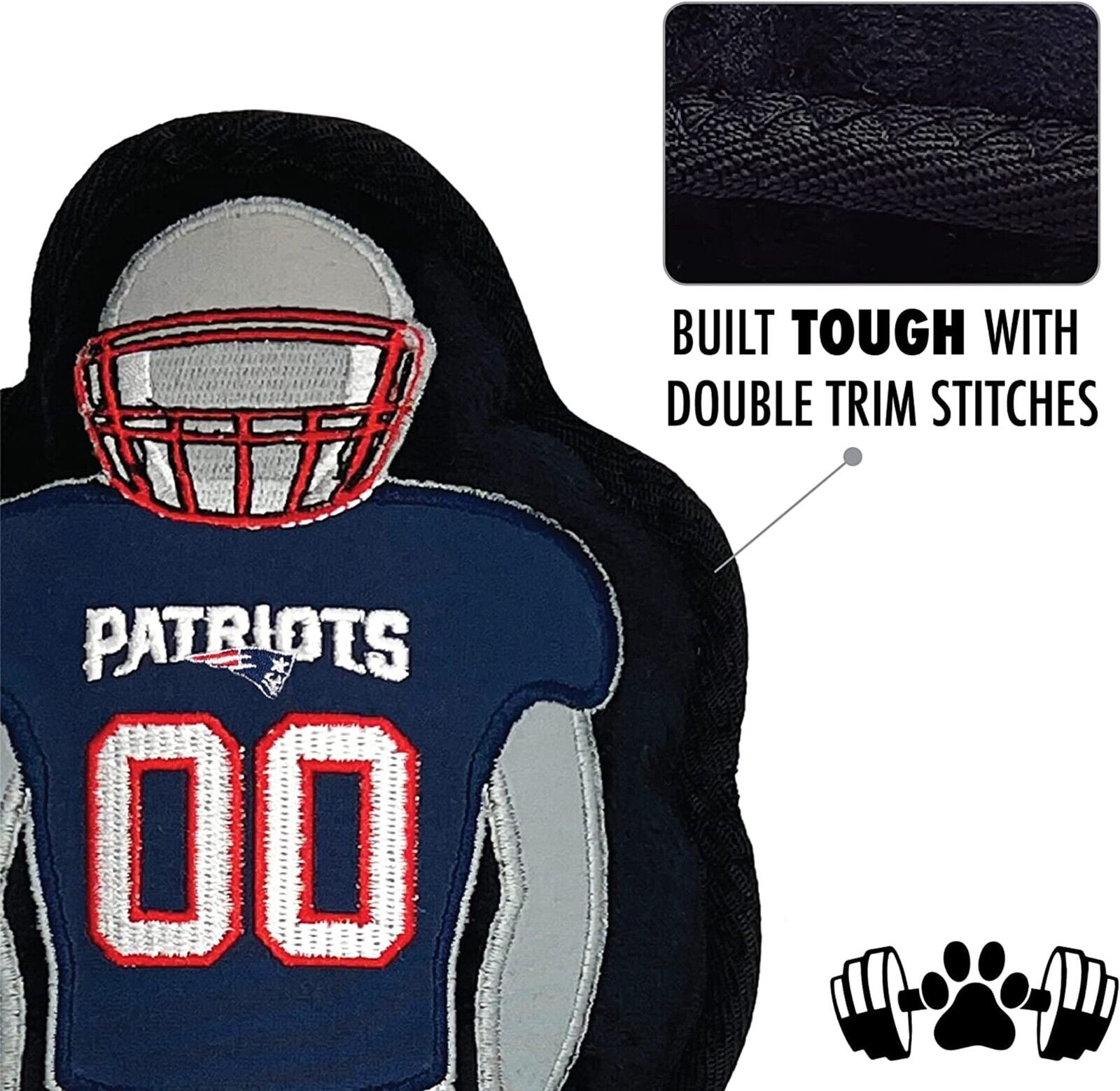 NFL New England Patriots Athletes Player Pet Dog Toy Premium Quality with Built-in Squeaker Chew Toy