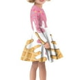 thumbnail image 2 of FKELYI Long Sleeve Dresses for Girls Comfy Strawberry Cream Swing Twirl Skater Dress Size 11-12 Y Elastic Children Crew Neck Midi Sundress, 2 of 4
