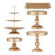 thumbnail image 2 of Juego de 5 Soportes para Tartas de Metal Dorado Nikou, 2 of 12