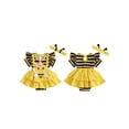 thumbnail image 2 of BemeyourBBs Newborn Baby Girls Bee Outfits Baby Girl Halloween Animal Romper Dress Short Sleeve Romper Playsuit Headband Cute Infant Baby Girl Spring Fall Summer Clothes, 2 of 9