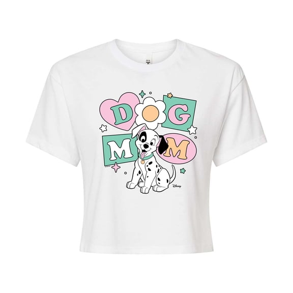 101 Dalmatians - Dog Mom - Juniors Cropped Graphic T-Shirt