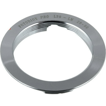 Fotodiox Lens Mount Adapter for M39/L39 Screw Mount SLR Lens to Leica M Mount Rangefinder Camera Body with 28mm/90mm Frame Line