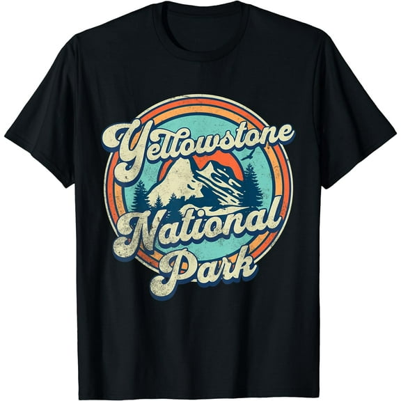 Yellowstone National Park T-Shirt Black Small