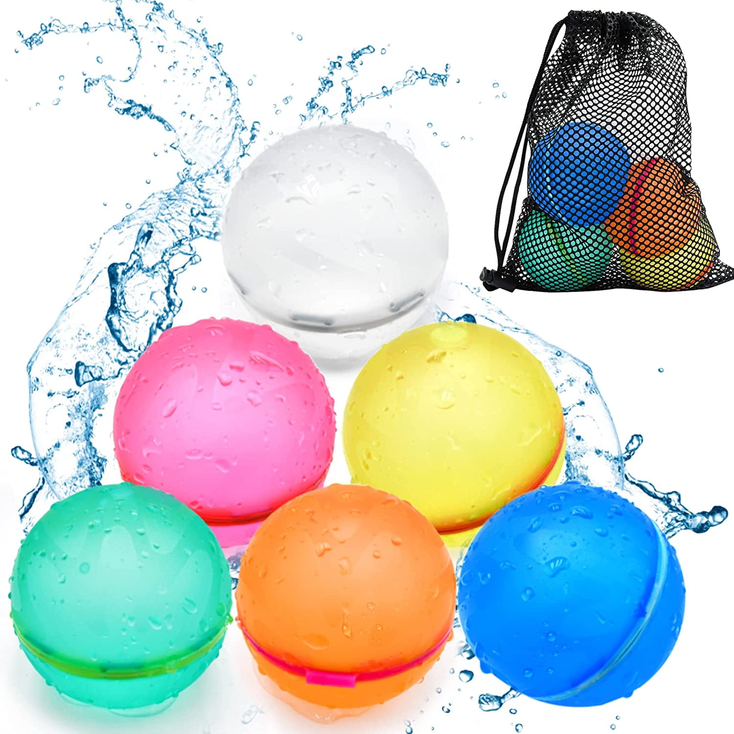 MIRAMAGJUS Reusable Water Bomb balloons, Summer Toy Water Toy for Boys