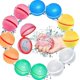 thumbnail image 2 of ZHAOCHENG 18 piezas de globos de agua reutilizables, juguetes acuáticos de verano, juguetes para exteriores, juguetes de piscina, bombas de agua autosellantes para niños y adultos, bolas de agua de si, 2 of 4