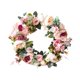 thumbnail image 2 of Corona para puerta principal con flores artificiales, adorno colgante redondo de 38 cm (15 pulgadas). Rosa, 2 of 9