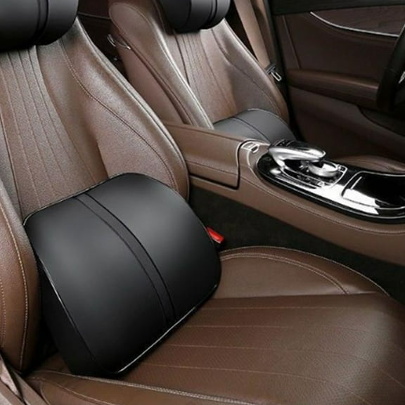 CxhicLuv Car Lumbar Cushion Auto Back Support Slow Bounce Foam 9 Massage Points Car Comfort Accessories Supplies Back Pain Relief Posture Correction Drivers Office Workers, Black