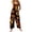 Yellow, variant on Womens Halloween Jumpsuits Candy Skull Sleeveless Backless Funny Overalls Spiderweb Bat Wide Leg Spooky Rompers, L