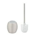thumbnail image 5 of Stainless Steel Round Toilet Brush and Holder Free Standing Bathroom Cleaning Tool Set, 5 of 7