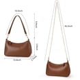 thumbnail image 4 of Bolso de mano WantGor Clutch Tote, bolso de hombro, piel vegana, marrón, 4 of 7