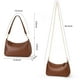 thumbnail image 4 of Bolso de mano WantGor Clutch Tote, bolso de hombro, piel vegana, marrón, 4 of 7