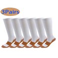 thumbnail image 1 of OUSITAID 3 Paires de Bas de Compression Purs et Confortables pour Infirmières Course Randonnée Récupération et Vols - Favorise la Circulation Sanguine Amincissant et Soutien Anti-Fatigue Rayure Pomme Couleur Unie, 1 of 5