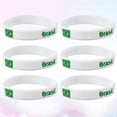 thumbnail image 2 of 6pcs bandera de país impreso pulsera chic silicona deportes deportes pulsera pulsera para deportes juego de fútbol (estilo aleatorio), 2 of 6
