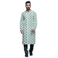 thumbnail image 1 of Atasi Kurta Pyjama de Fête pour Hommes Col Mandarin Manches Longues Kurta Pyjama Ethnique, 1 of 5