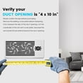 thumbnail image 6 of 4" x 10" Smart Register Booster Fan - 10-Speed Quiet Vent Fan with Remote Control for Heating & Cooling, Floor/Wall/Ceiling Mount, White, 6 of 7