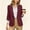 Wine, variant on XPMWRP Womens Shawl Lapel Single Button Ruched Sleeve Blazer Long Sleeve Casual Office Relaxed Fit Sport Coat With Flap Pockets Khaki XL