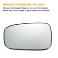 thumbnail image 3 of Reemplazo de vidrio del espejo retrovisor izquierdo 1 pieza, vidrio blanco calefaccionado con respaldo, compatible con Honda Accord 2003-2007, 3 of 6