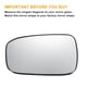 thumbnail image 3 of Reemplazo de vidrio del espejo retrovisor izquierdo 1 pieza, vidrio blanco calefaccionado con respaldo, compatible con Honda Accord 2003-2007, 3 of 6