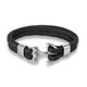 thumbnail image 3 of Pulsera Hombre Ancla Negra Cuero Alta Calidad Regalo para Hombre kaili Sencillez, 3 of 5