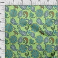 thumbnail image 3 of oneOone Cotton Poplin Lime Green Fabric Asian Paisely Sewing Craft Projects Fabric Prints By Yard 56 Inch Wide, 3 of 4
