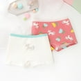 thumbnail image 2 of Little Kids Girls Underwear Toddler Soft Cotton Boxer Briefs Panties Cute Pattern Boyshorts (3-11years), 2 Pack, 2 of 8